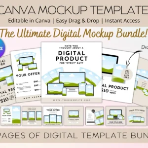 50 Etsy Listing Mock-up Canva Templates