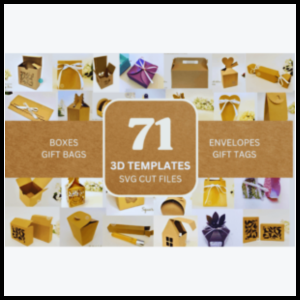 71 SVG Bundle, 3D SVG Box Templates