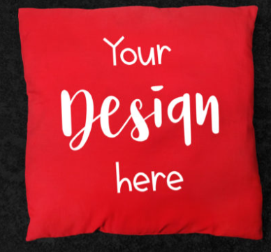 Red Pillow Mockup