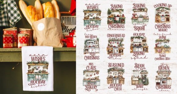 Christmas Kitchen Towel Sublimation