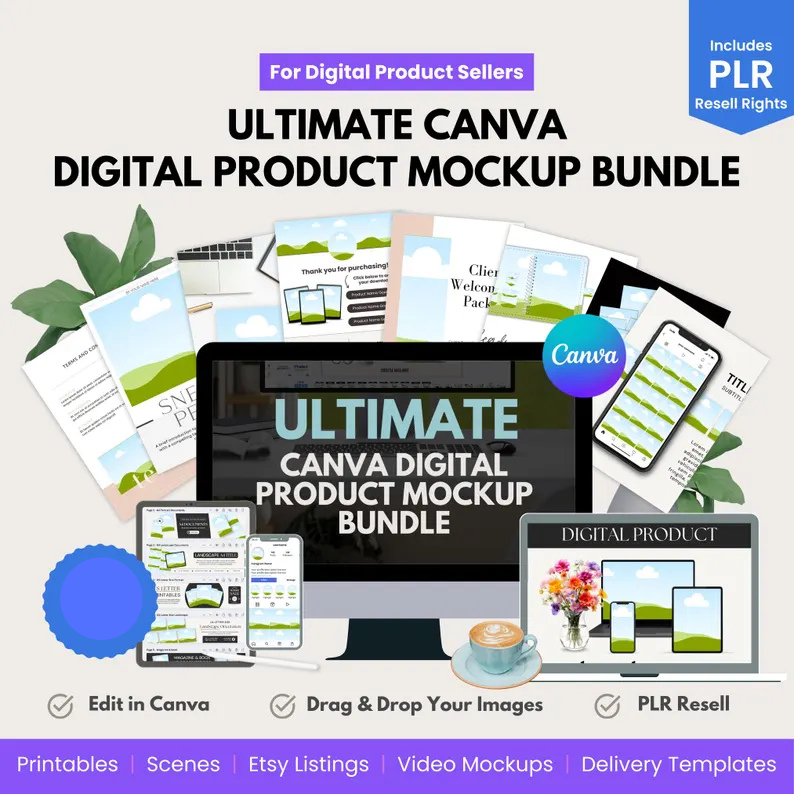 Mockup Scene Ultimate Canva Mockup Bundle