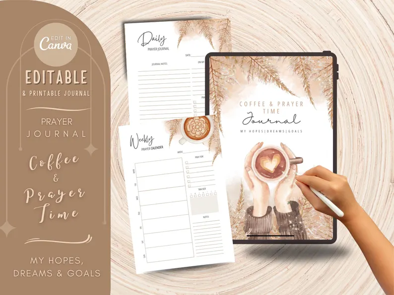 Coffee and Prayer Time journal Templates
