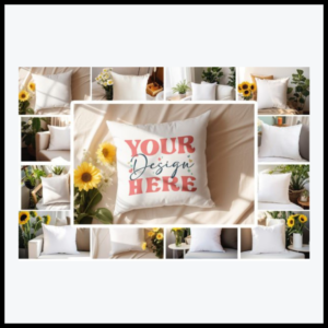 Square Pillow Mockup Bundle Sublimation
